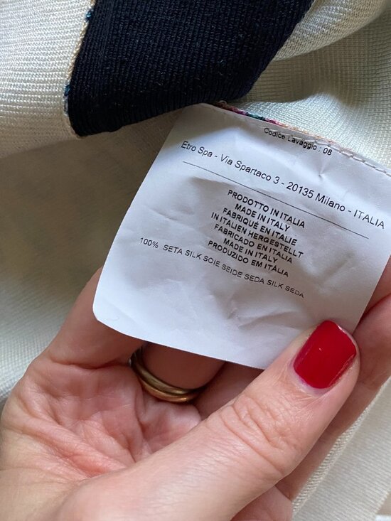 Rare Etro Milano Stretch Ponte Floral Knit Midi Skirt Size 44 / 12 Boho - Picture 7 of 9